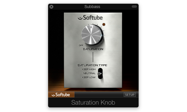 Der Softube Saturation Knob ermöglicht einen satten Sound!