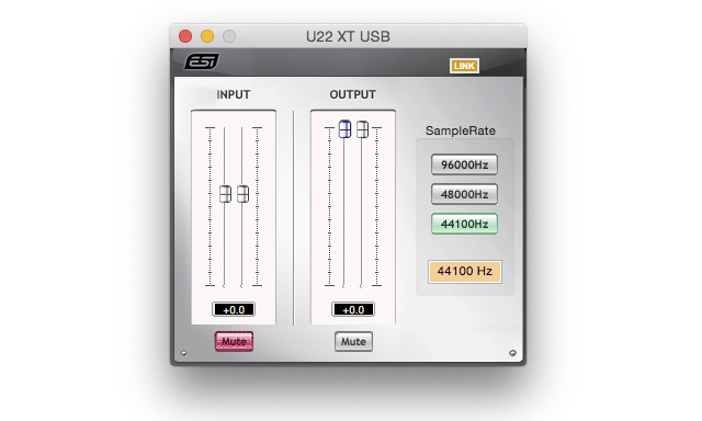 Die ESI Software Console unter OSX.