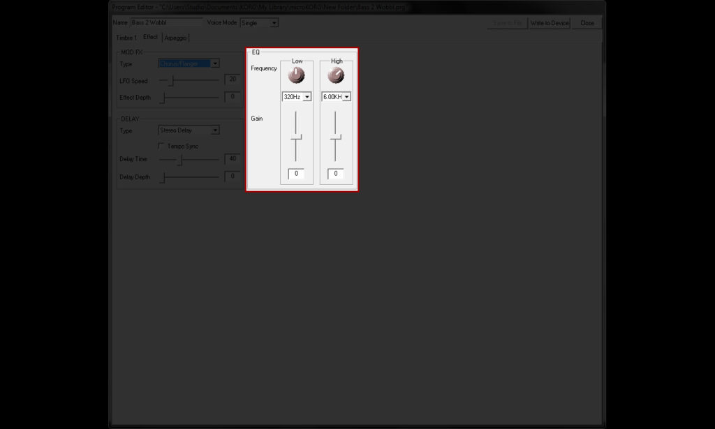 micoKORG - Bass Wobble - Effect - EQ