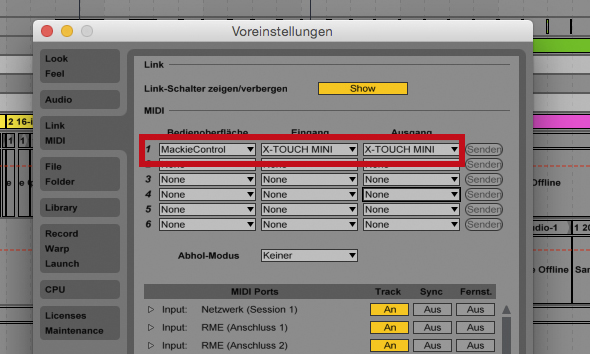 So wird der X-Touch mini in Ableton eingerichtet.