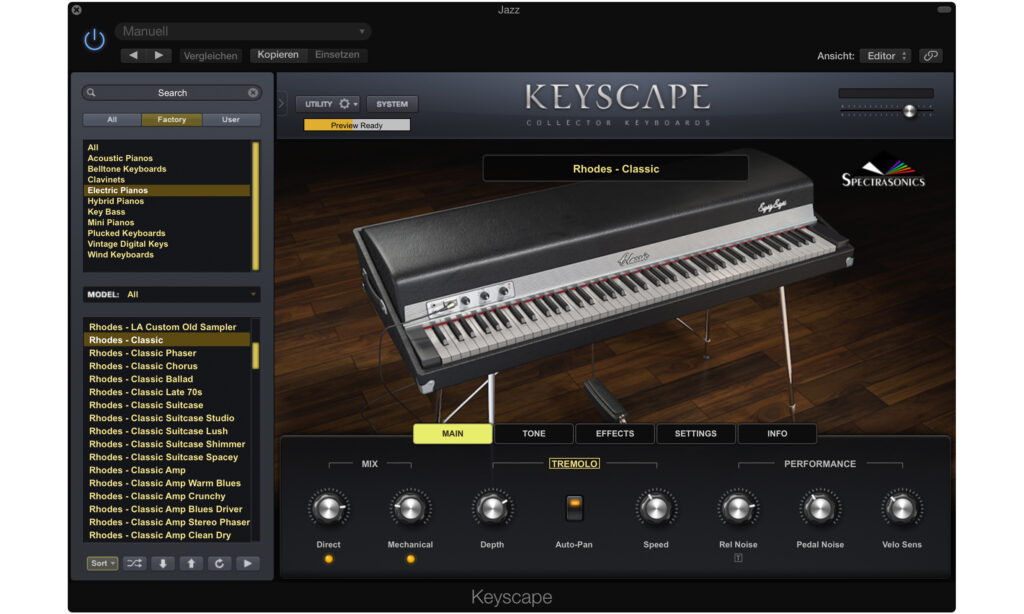 Spectrasonics Keyscape klingt hervorragend und lässt kaum Wünsche offen.