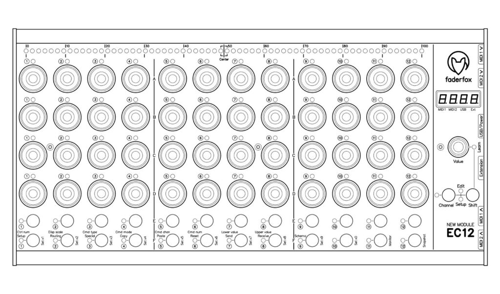 Endlos drehen und schrauben mit dem Encoder-Controller EC12 (Bild: Faderfox)