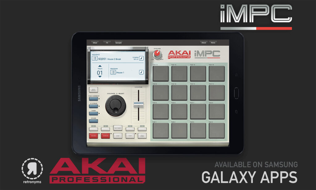 Die Android-Version von AKAI iMPC läuft exklusiv auf Samsung Galaxy.