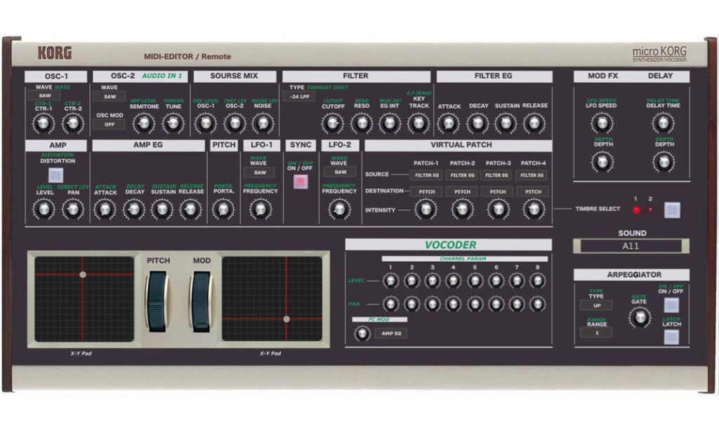 Der microKORG Editor von Momo Müller läuft stand-alone oder als Plug-in in der DAW (Bild: micro-korg-editor.jimdo.com)