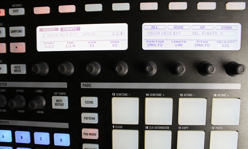 Noten-Editierung an der Hardware mit Maschine 2.6.