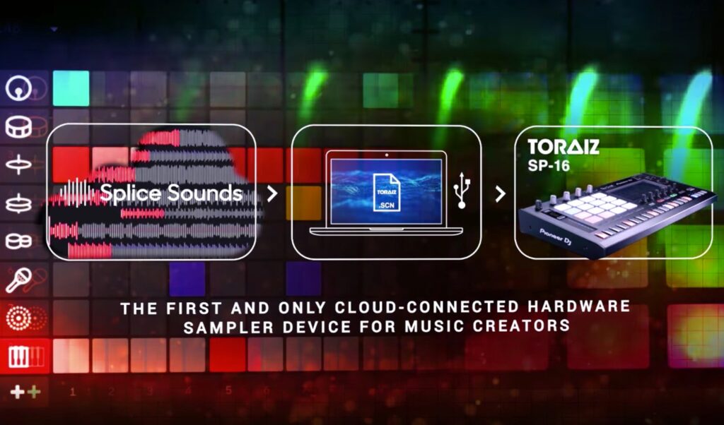 Aus der Cloud via USB in den Toraiz: so funktioniert die Verbindung von Splice Audio zur Pioneer Hardware (Bild: youtube/Pioneer DJ)