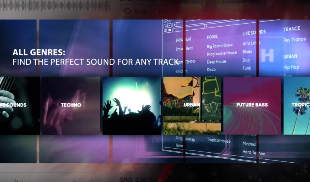 Splice Audio bietet eine riesige Auwahl an Genres und Samples an – einige wenige sind beim Free Trial auch umsonst. Now make a Song! (Bild: youtube/Pioneer DJ)