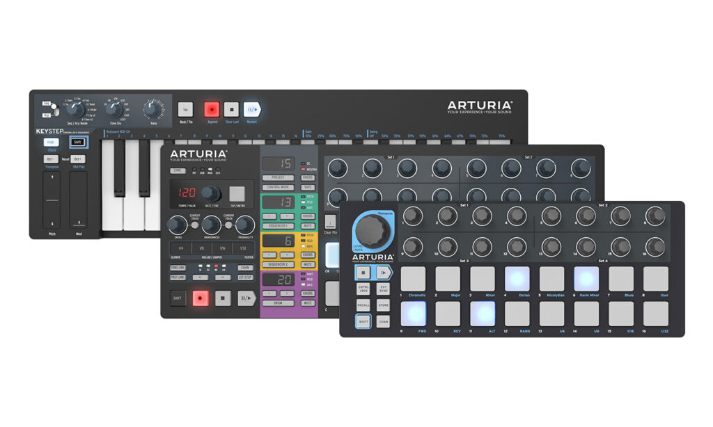 Arturias Keystep, Beatstep und Beatstep Pro gibt es jetzt auch in der Black Edition (Bild: zur Verfügung gestellt von Arturia)