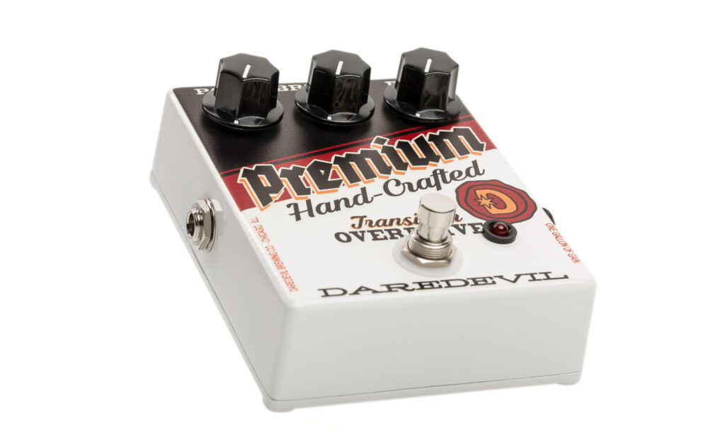 Das Daredevil Pedals Premium Overdrive Pedal ist tadellos verarbeitet und liefert einen Amp-Style-Overdrive mit fettem Vintage Crunchsound.