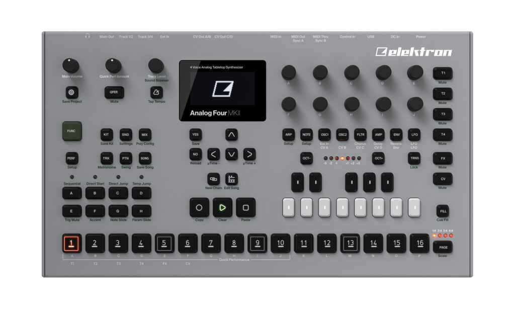 Die Klangerzeugung des Elektron Analog Four MkII wurde überarbeitet. (Bild: zur Verfügung gestellt von Elektron)