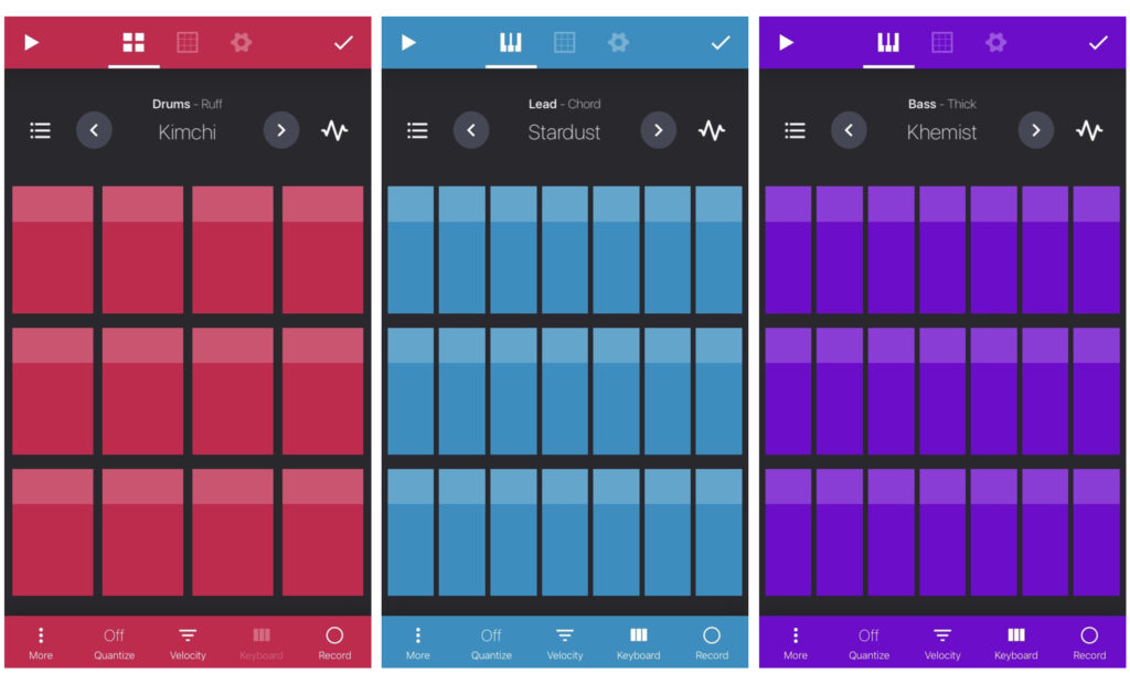 Die Bass- und Lead-Synthesizer sowie das Drum-Rack