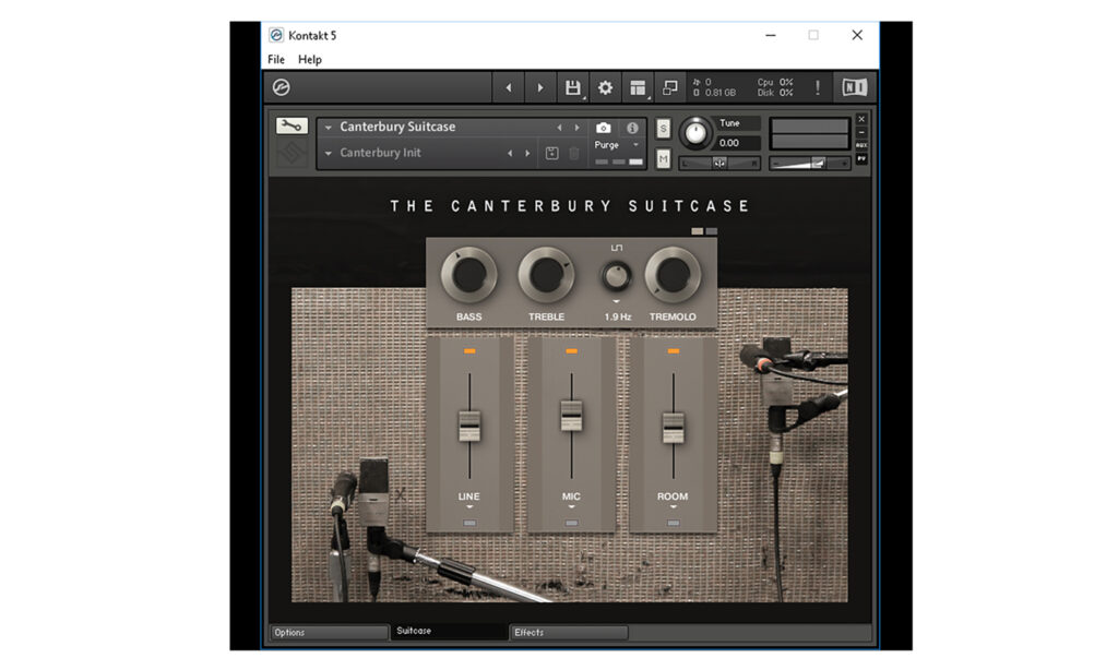 Die Canterbury Suitcase Library bietet charakterstarken Sound und flexible Klanggestaltungsmittel.