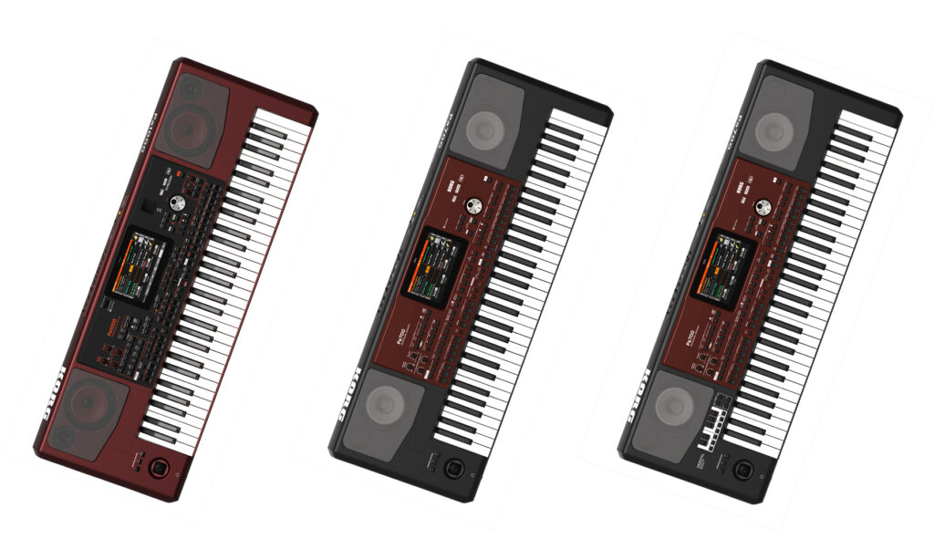 (Foto: Korg / Pa1000 (Links), Pa700 (Mitte), Pa700 Oriental (Rechts)