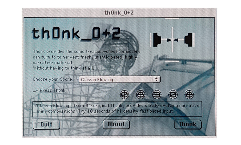 ThOnk_0+2 von Audioease aus dem Jahr 1996. (Screenshot: Michael Geisel)