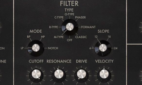 Filter-Emulationen analoger Legenden können frei mit Oszillatoren kombiniert werden.