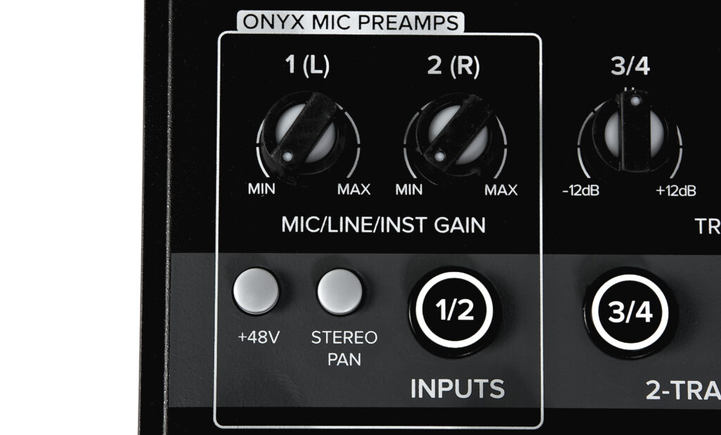 Die Onyx-Preamps sind die gleichen, die in den Mackie-Pulten verbaut werden.