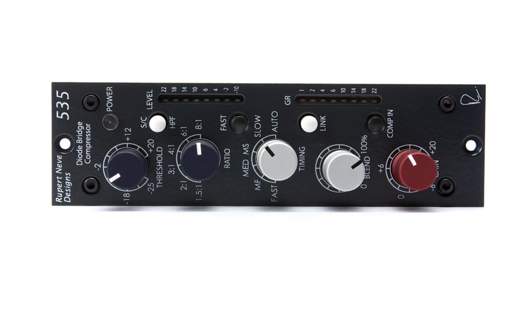 Großer Sound im kleinen 500er-Rackformat: Der Rupert Neve Designs 535 ist eine Weiterentwicklung des legendären 2254-Dynamikbegrenzers.