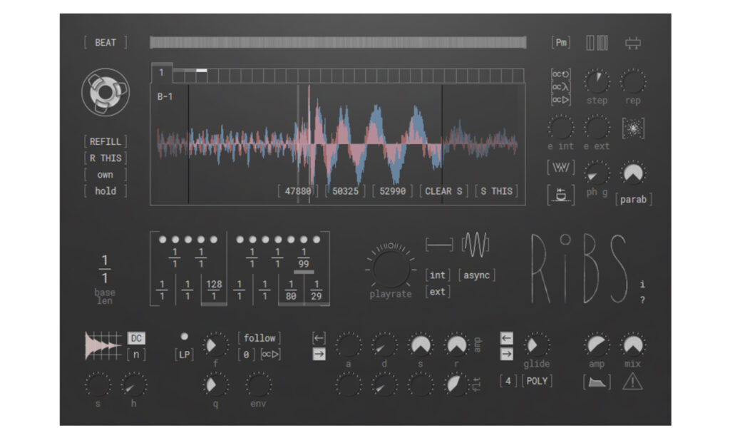 Ribs, das kostenlose Granular Effekt Plug-in für Windows und Mac OSX. (Screenshot: Michael Geisel)