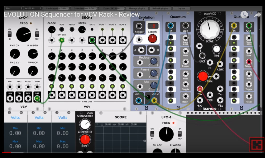 Evolution Sequencer für VCV Rack. (Foto: Synthtopia)