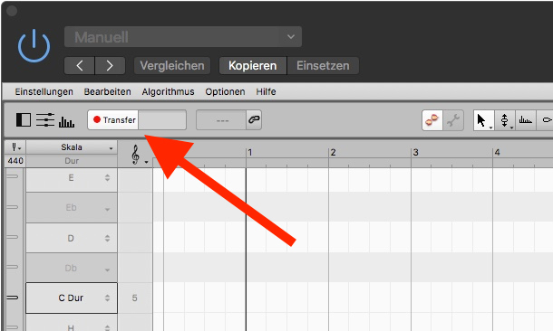 Melodyne Transfer enabled