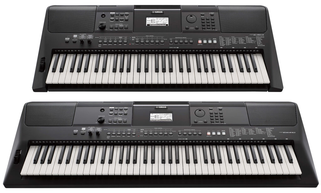 Yamaha PSR-E463 [oben und ]PSR-EW410 [unten]. (Bild: Yamaha)