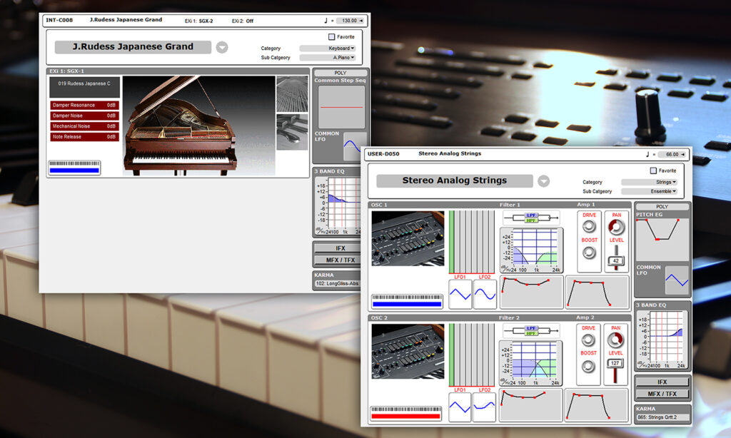 Layer-Sounds mit Transparenz: Soundauswahl im Kronos