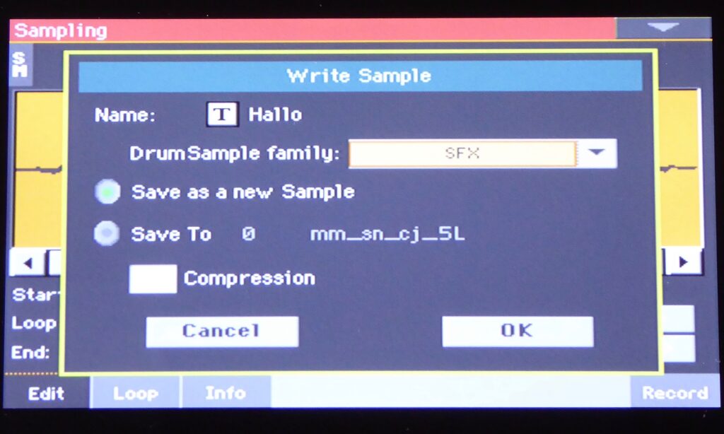 Das fertige Sample wird hier gespeichert (Foto: Jürgen Sartorius)