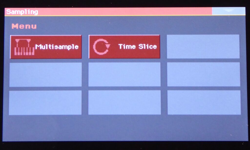 Weitere Menüseiten des Korg-Samplers (Foto: Jürgen Sartorius)