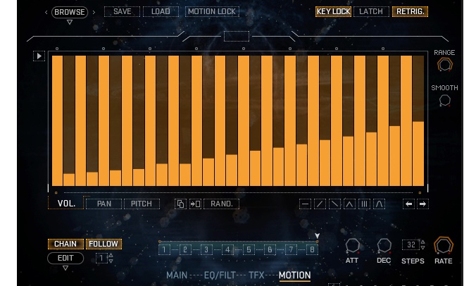 Hier findet das wahre Leben statt: der Motion Step Sequencer.