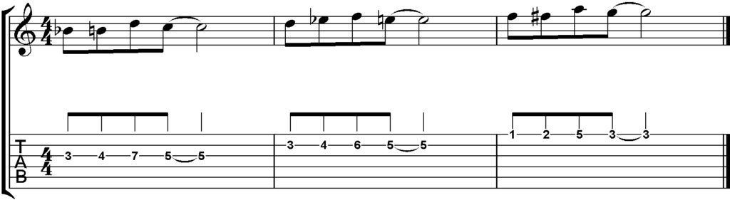 2 Noten unterhalb – 1 Note oberhalb der Zielnote (diatonisch)