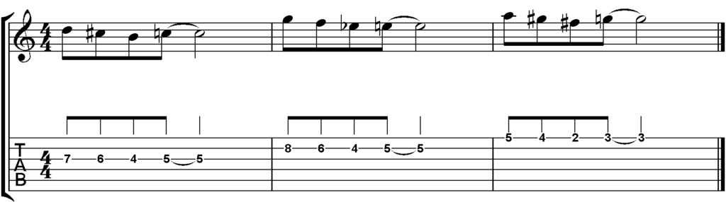 2 Noten oberhalb – 1 Note unterhalb der Zielnote