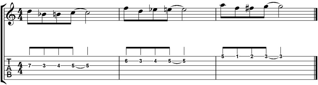 1 Note oberhalb – 2 Noten unterhalb der Zielnote