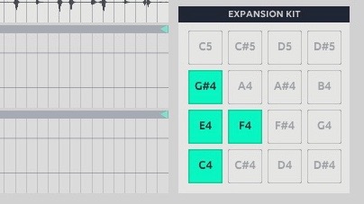 Bis zu 16 Soundschnipsel aus allen verfügbaren Layern lassen sich im Expansion Kits zu einem Drum Kit zusammenstellen.