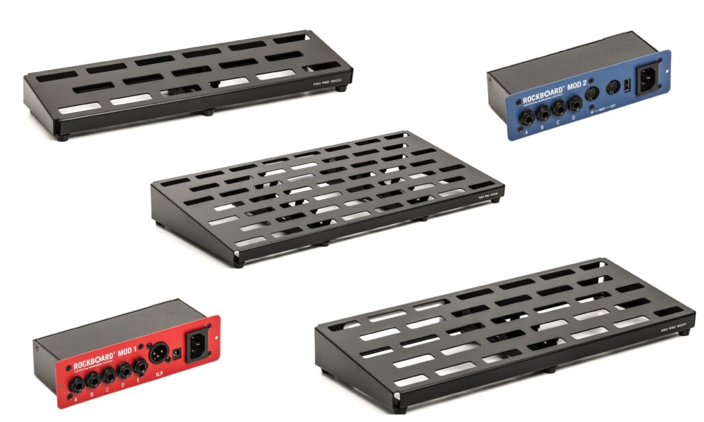 Die Rockboard Pedalboards überzeugen mit geringem Gewicht und dem flexiblen Modulkonzept in Form von unterschiedlichen Patchbays.