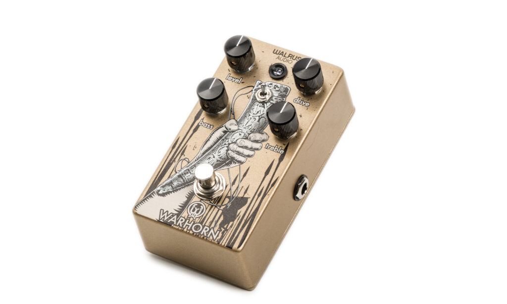 Das Walrus Audio Warhorn erzeugt einen rauen, feinfühlig einstellbaren Overdrive Sound.