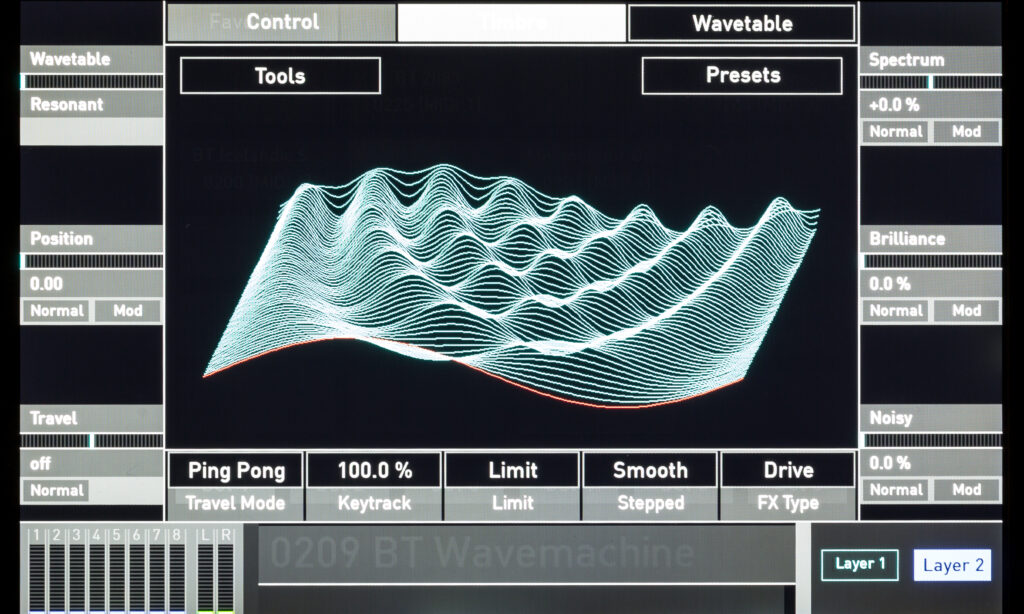 Die Wavetable-Synthese liefert vielfältige Sounds. (Foto: Bonedo)