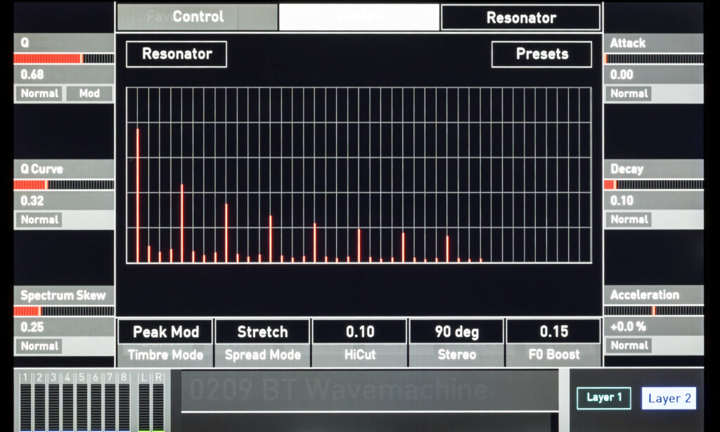 Mit dem "Resonator" lassen sich interessante Klänge gestalten. (Foto: Bonedo)