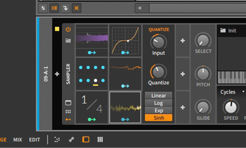 Sechs der neuen Modulatoren: Audio Rate, Parseq-8, Note Counter, Polynom, Sample & Hold und Quantize