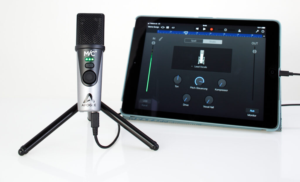 Apogee Mic Plus am iPad mit GarageBand