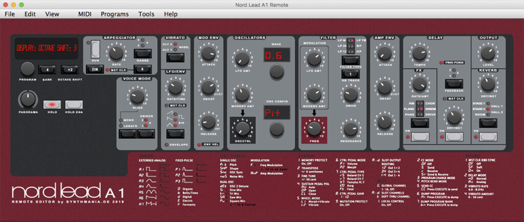 Nord Lead A1 Editor-Software von Synthmania. (Foto: Synthmania)