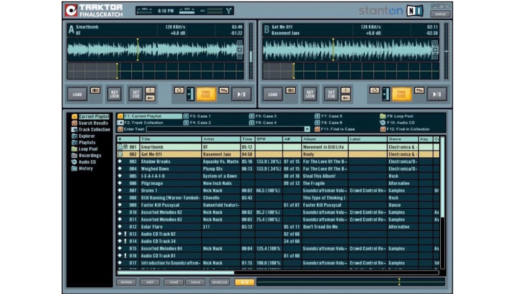 Traktor Final Scratch war eine eigens entwickelte Software für Stantons Final Scratch. Zuerst noch als eigenständiges Produkt geführt, bot Traktor damit das Mixen via Kontroll-Vinyl an. (Bild: mit freundlicher Genehmigung von Native Instruments)