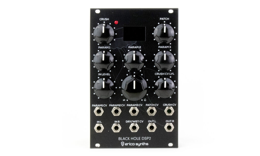 Das Erica Synths Black Hole DSP Modul in der zweiten Version bietet jetzt 24 Programme mit Loopern und Drone-Oszillator. (Foto: Igor Sabara)