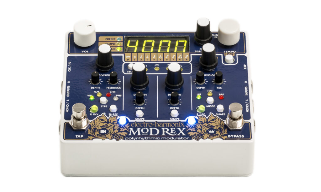 Das Electro Harmonix Mod Rex ist ein Anspieltipp für all diejenigen, die gern etwas tiefer in die Welt der Modulationseffekte einsteigen möchten.