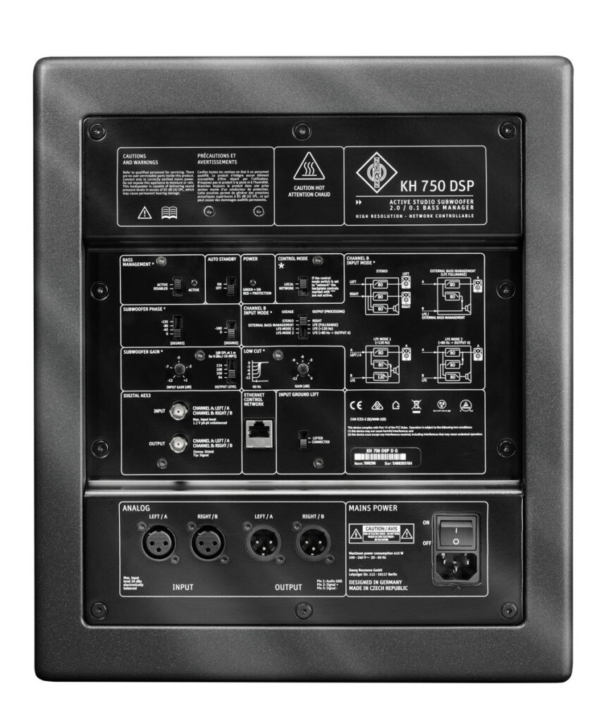 Rückseite des auf der NAMM 2019 vorgestellten aktiven Subwoofers