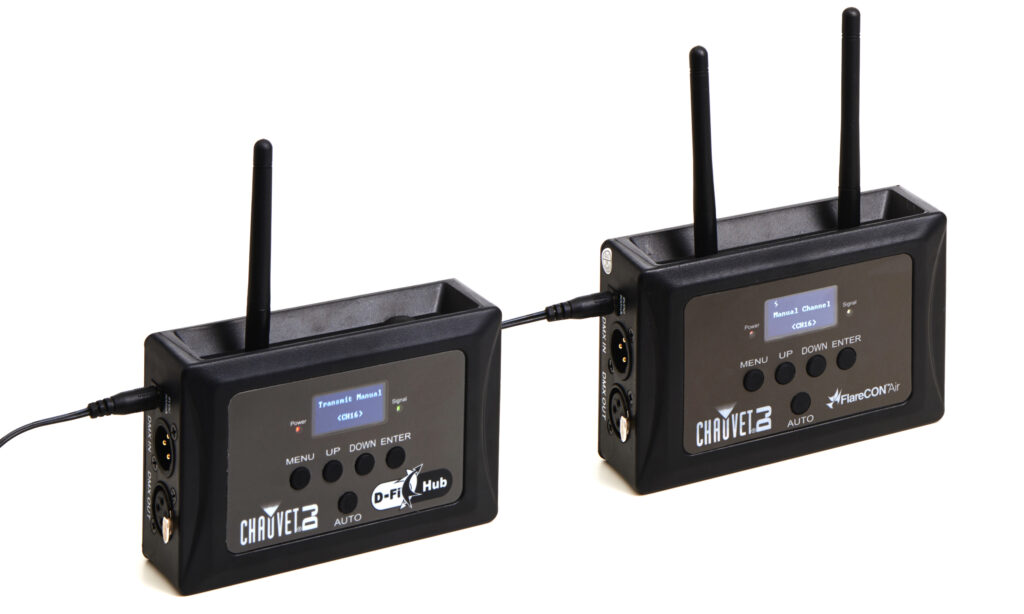 Chauvet D-Fi Hub und FlareCon Air, Wireless-DMX-Transceiver