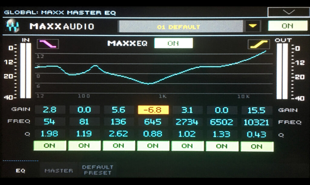 Der Master EQ der MAXX Audio-Suite im Pa4X. (Foto: Andreas Recktenwald)
