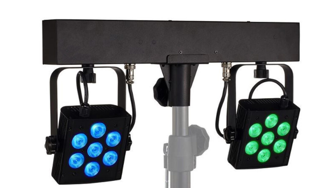 System für schnellen Auf- und Abbau: Stairville CLB5 2P RGBWW Compact LED Bar