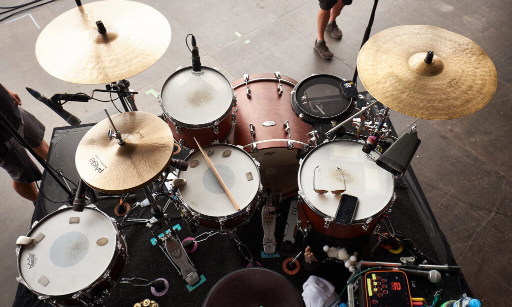 Sebastians Setup für Milky Chance. Bild von Sebastian Schmidt.