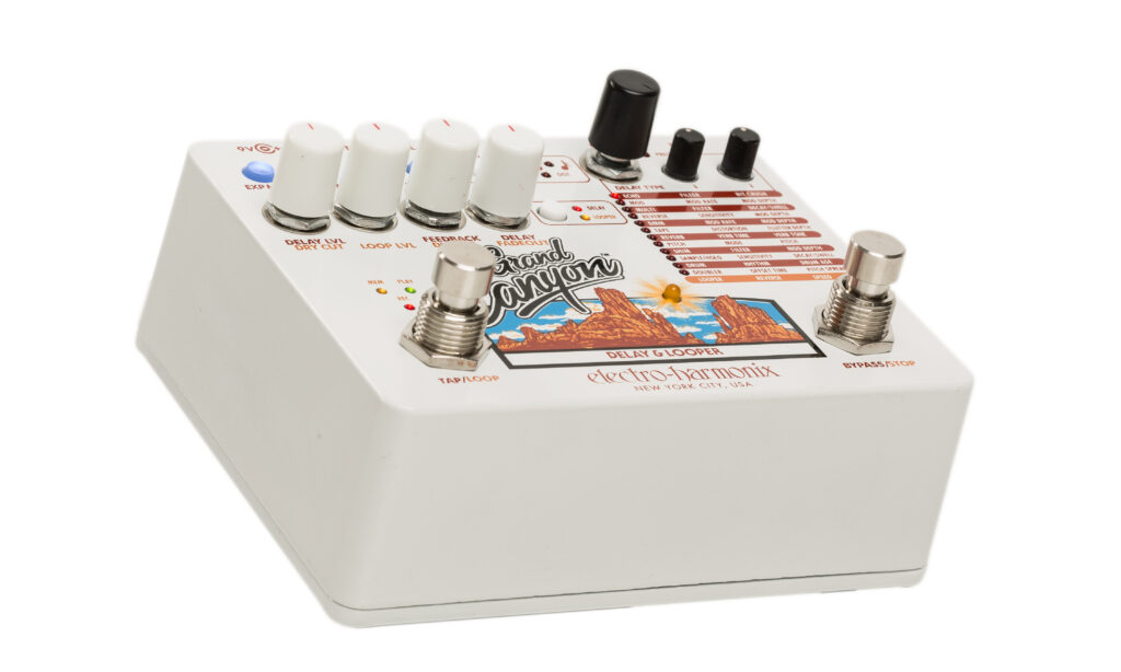 Mit dem Electro Harmonix Grand Canyon gibt der Hersteller dem Gitarristen ein variables Delay mit leistungsstarkem Looper an die Hand.