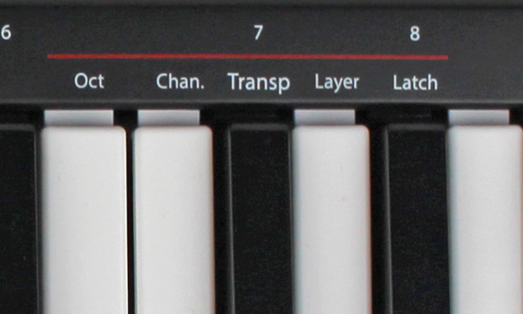 Mit dem Part-Two-Button sind Oktavierungen, Transponierungen, zusätzliche Channels und mehr für die Zeit aktivierbar, in der der Part-Two-Button gedrückt gehalten wird.